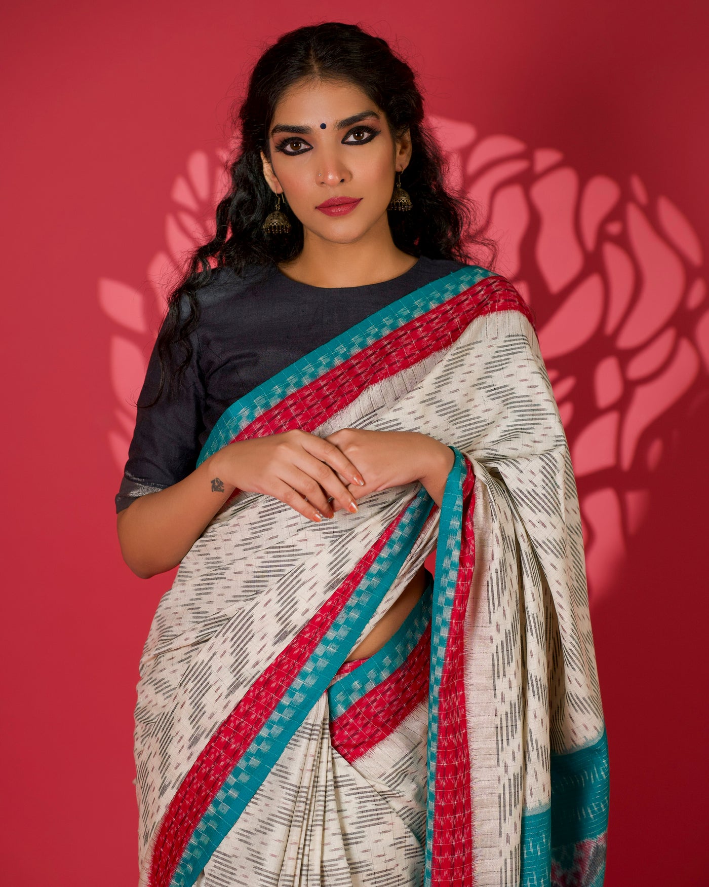 Mrinalika Eri Silk Ikat Sari – Ereena