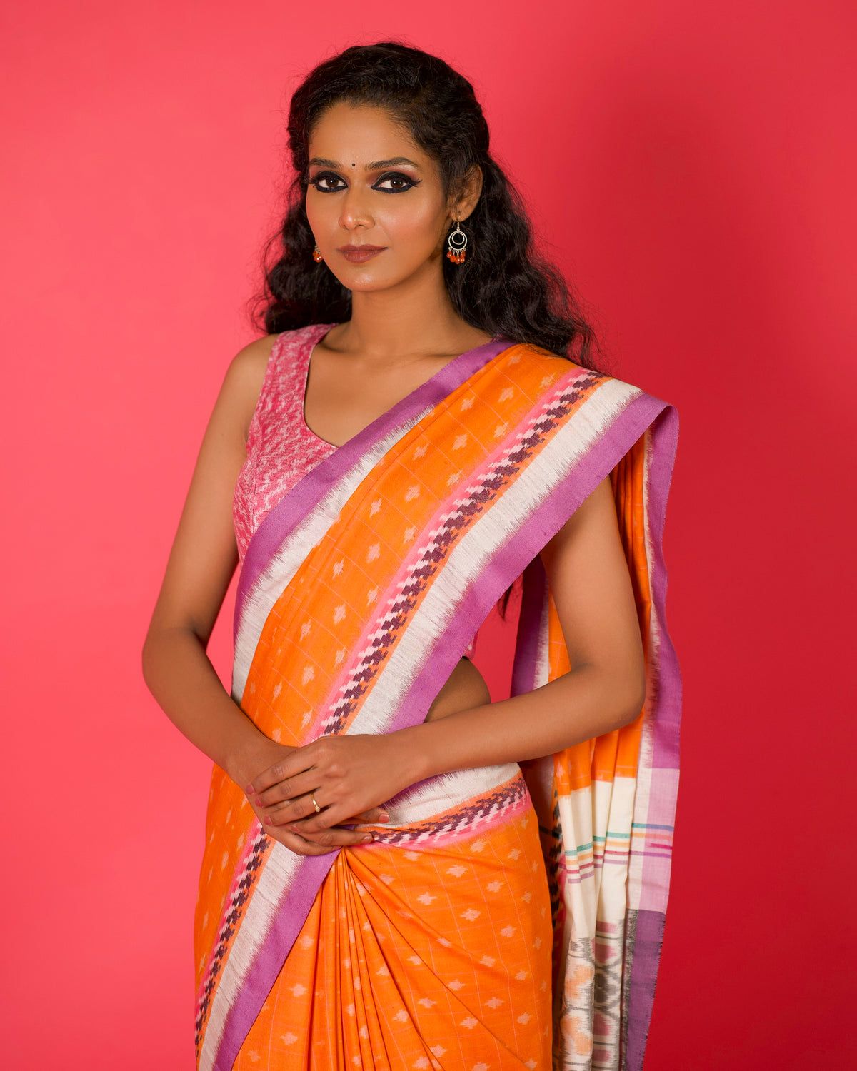 Moutushi Eri Silk Ikat Sari