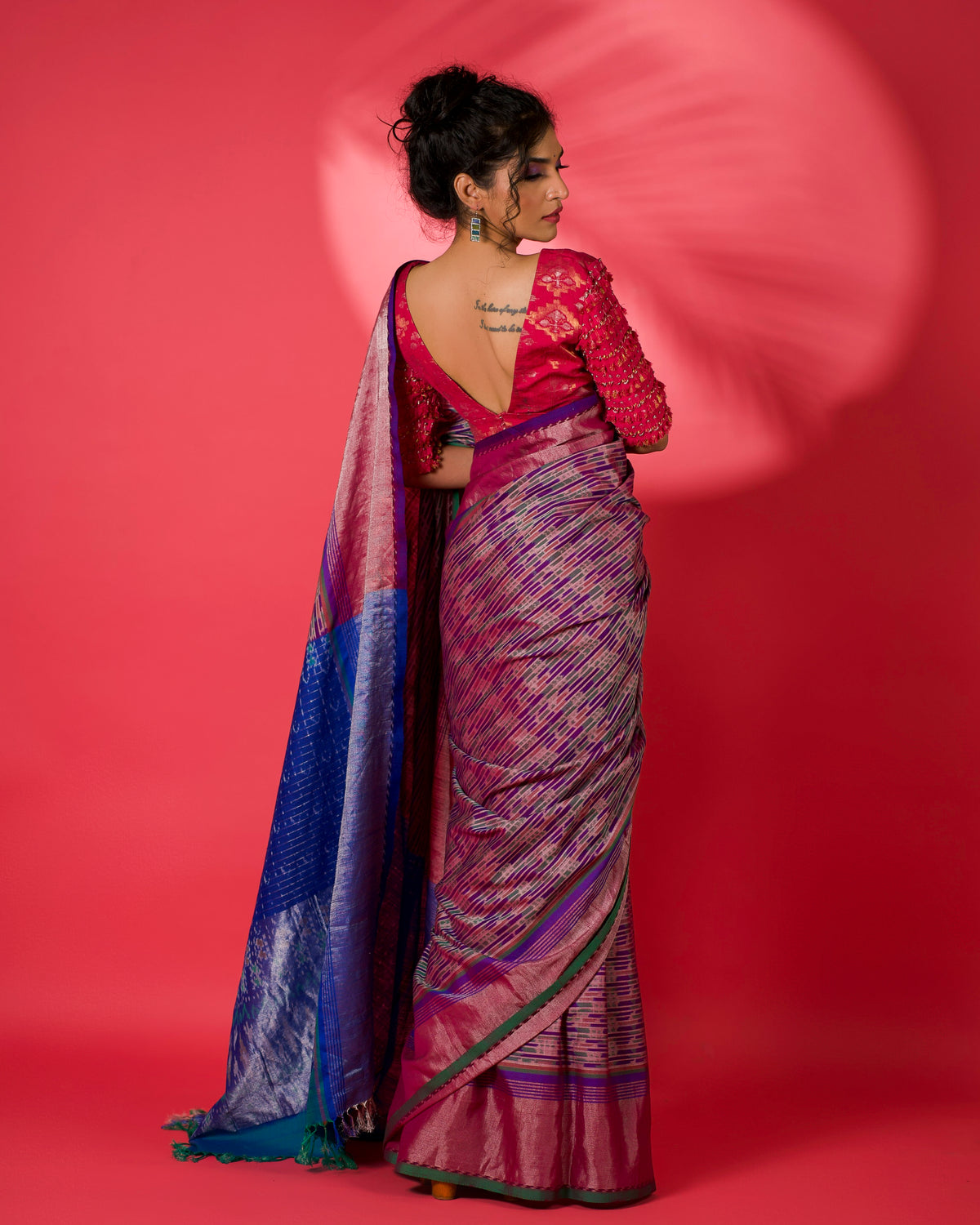 MAYUKHI Eri Silk Ikat Sari