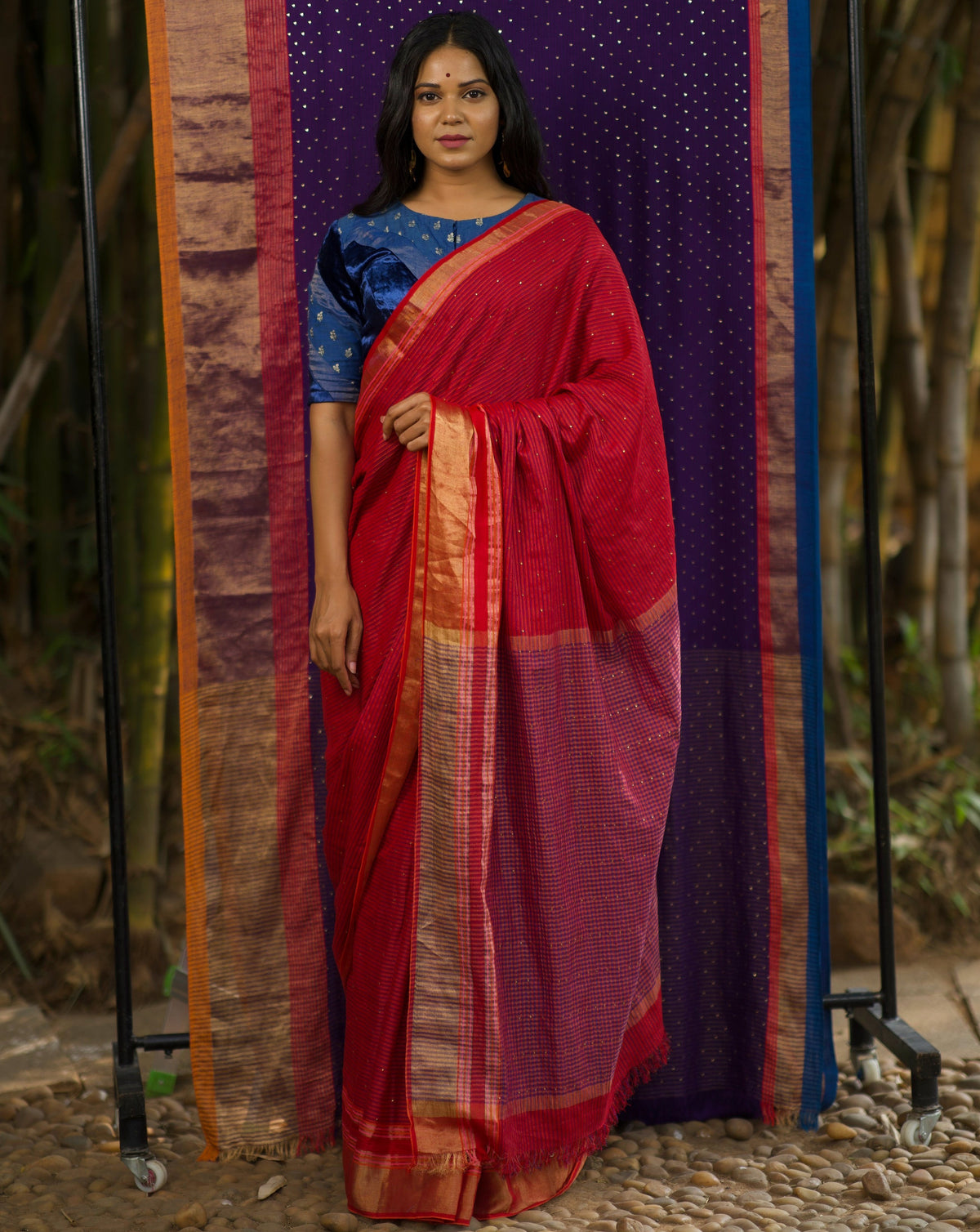 SPARKLE IN MY EYE - CHERRY ERI SILK SAREE