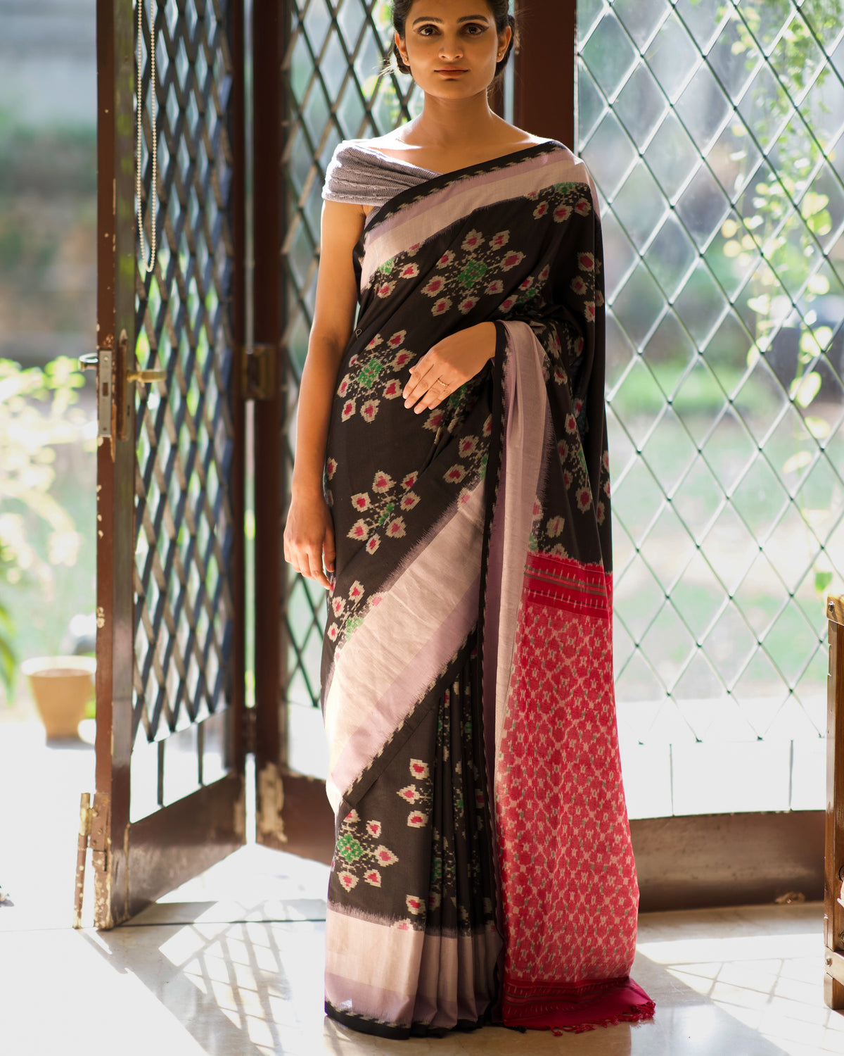 SAANJH KAMAL ERI SILK SAREE