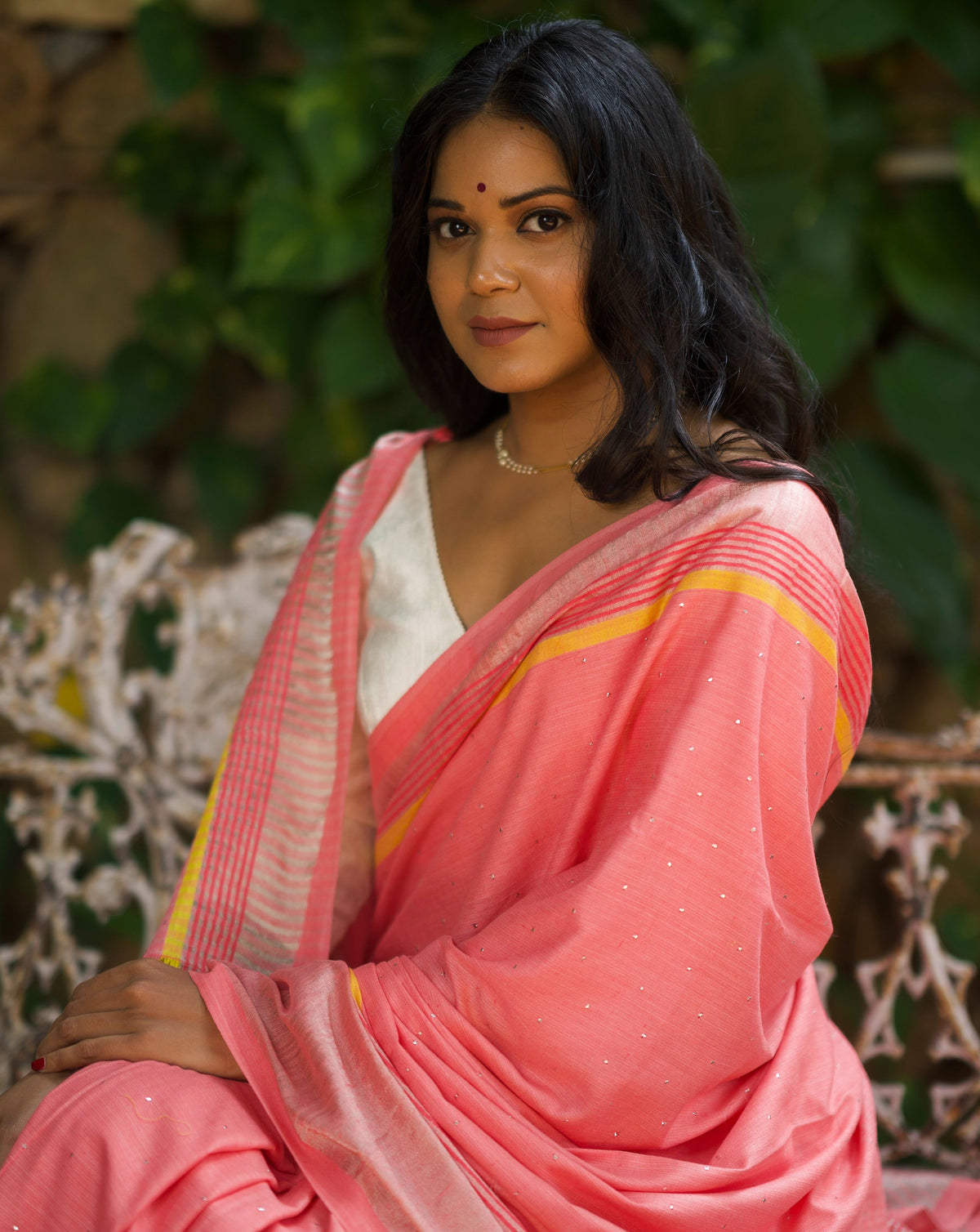 SPARKLE IN MY EYE - CARNATION PINK ERI SILK SAREE