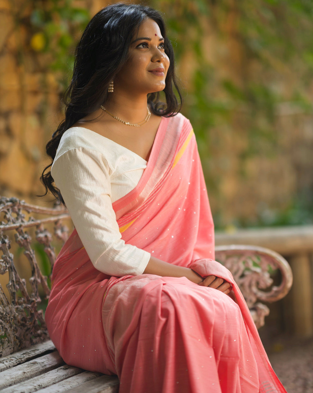 SPARKLE IN MY EYE - CARNATION PINK ERI SILK SAREE