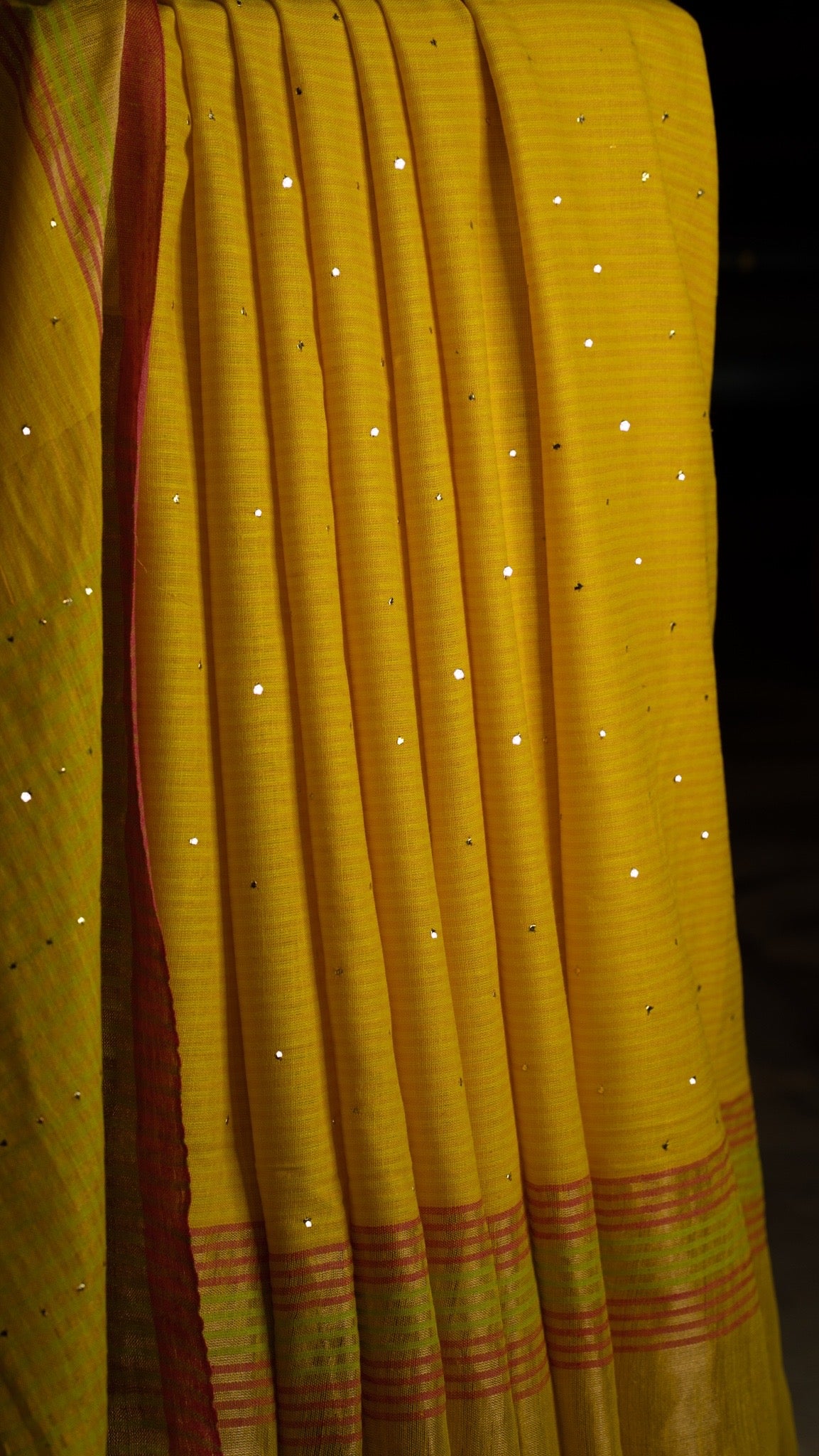 SPARKLE IN MY EYE - LEMON YELLOW ERI SILK SAREE