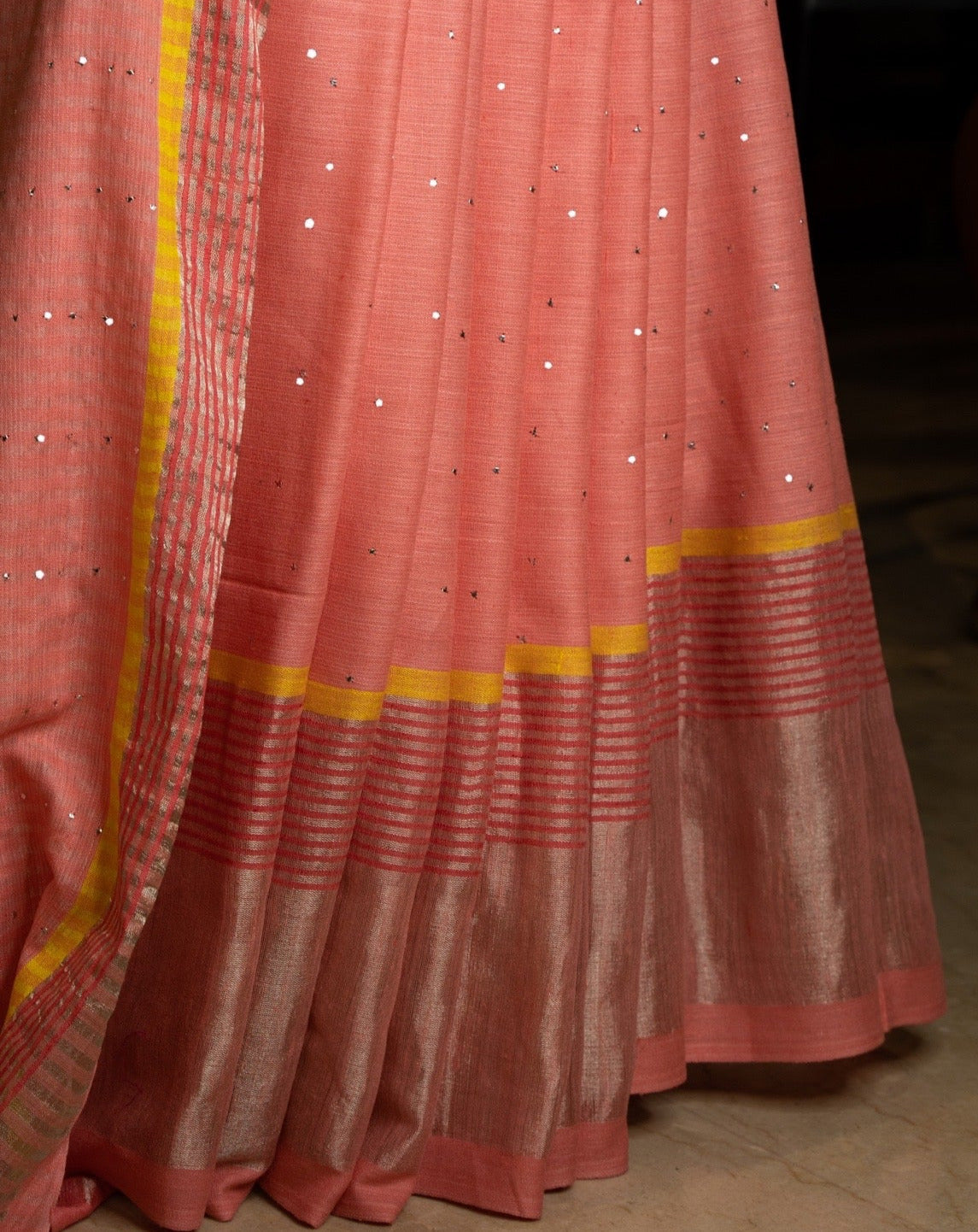 SPARKLE IN MY EYE - CARNATION PINK ERI SILK SAREE